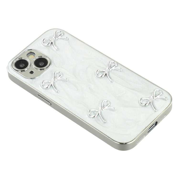 For iPhone 15 Case Electroplated Epoxy Metal Decor TPU + Acrylic Phone Cover Precise Cutout - TechGearPal