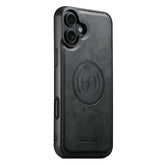 SUTENI G5 For iPhone 16 Case Compatible with MagSafe Cowhide Texture Leather Back Cover - TechGearPal