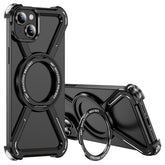 For iPhone 15 Plus / 14 Plus Bumper Cases Borderless Metal Frame Cover Compatible with MagSafe Kickstan - TechGearPal