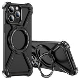 For iPhone 14 Pro Max Bumper Cases Borderless Metal Frame Cover Compatible with MagSafe Kickstand - TechGearPal