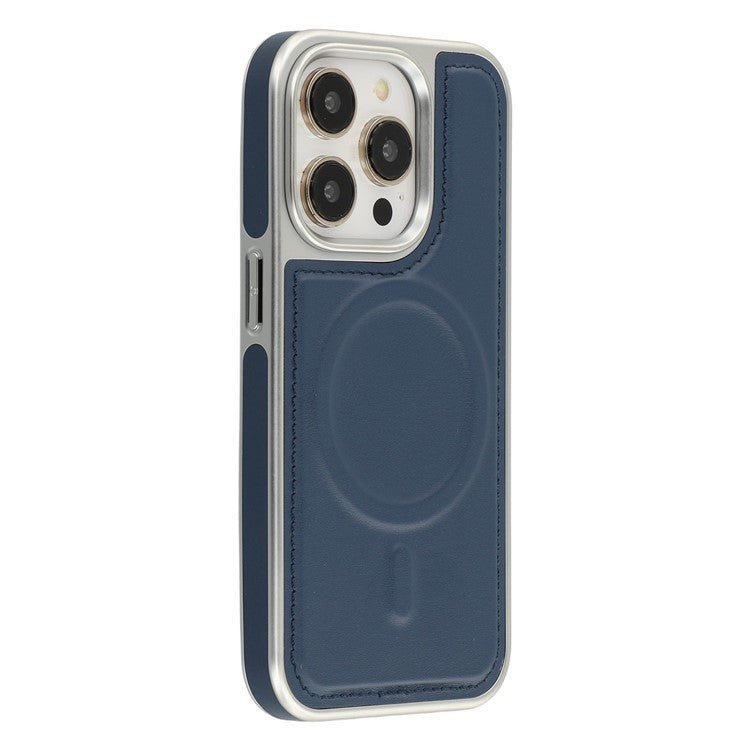 For iPhone 14 Pro Max Case Compatible with MagSafe Electroplating Edge PU + TPU + PC Phone Back Cover - TechGearPal