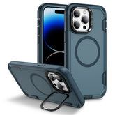 For iPhone 14 Pro Max Case Compatible with MagSafe Lens Frame Kickstand TPU + PC Shockproof Phone Cover - TechGearPal