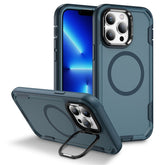 For iPhone 13 Pro Case Compatible with MagSafe Lens Frame Kickstand TPU + PC Shockproof Phone Cover - TechGearPal