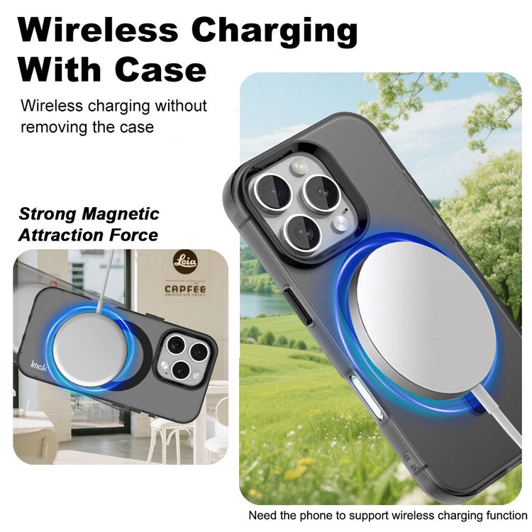 IMAK For iPhone 16 Pro Case Compatible with MagSafe Candy Color Anti Drop TPU + PET Back Cover - TechGearPal