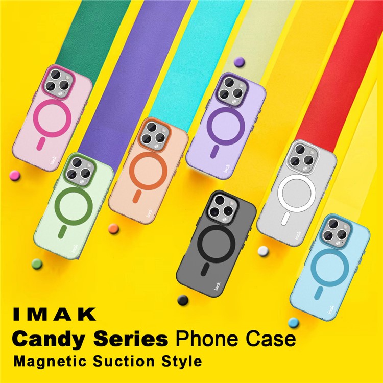 IMAK For iPhone 16 Pro Case Compatible with MagSafe Candy Color Anti Drop TPU + PET Back Cover - TechGearPal
