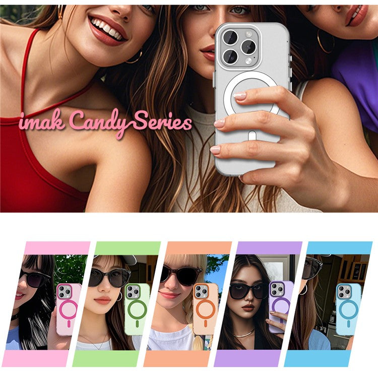 IMAK For iPhone 16 Pro Case Compatible with MagSafe Candy Color Anti Drop TPU + PET Back Cover - TechGearPal
