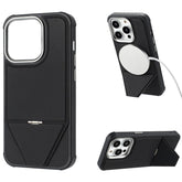 For iPhone 14 Pro Max Case Compatible with MagSafe Kickstand TPU + PU Leather Phone Cover - TechGearPal