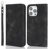 For iPhone 14 Pro Max Stand Case Magnetic Closure Skin Touch Leather Flip Phone Cover with Wallet - TechGearPal