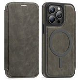 For iPhone 14 Pro Case Compatible with MagSafe RFID Blocking Card Holder Leather Phone Cover - TechGearPal