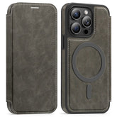 For iPhone 13 Pro Case Compatible with MagSafe RFID Blocking Card Holder Leather Phone Cover - TechGearPal