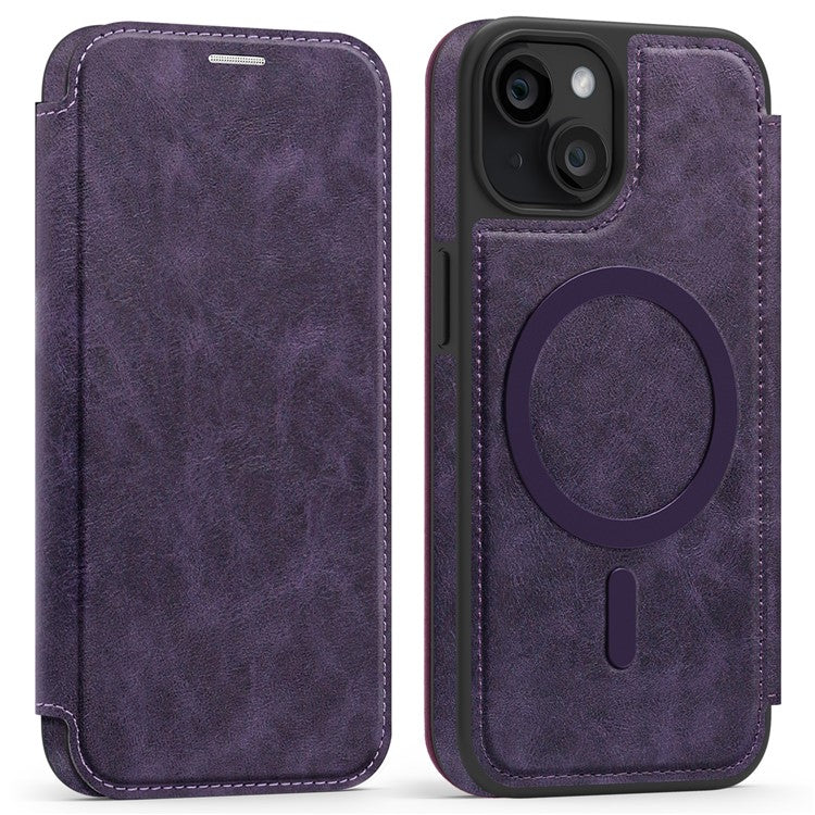 For iPhone 13 Case Compatible with MagSafe RFID Blocking Card Holder Leather Phone Cover - TechGearPal