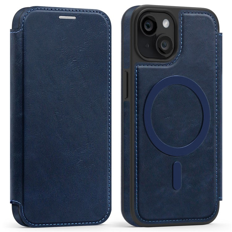 For iPhone 13 Case Compatible with MagSafe RFID Blocking Card Holder Leather Phone Cover - TechGearPal