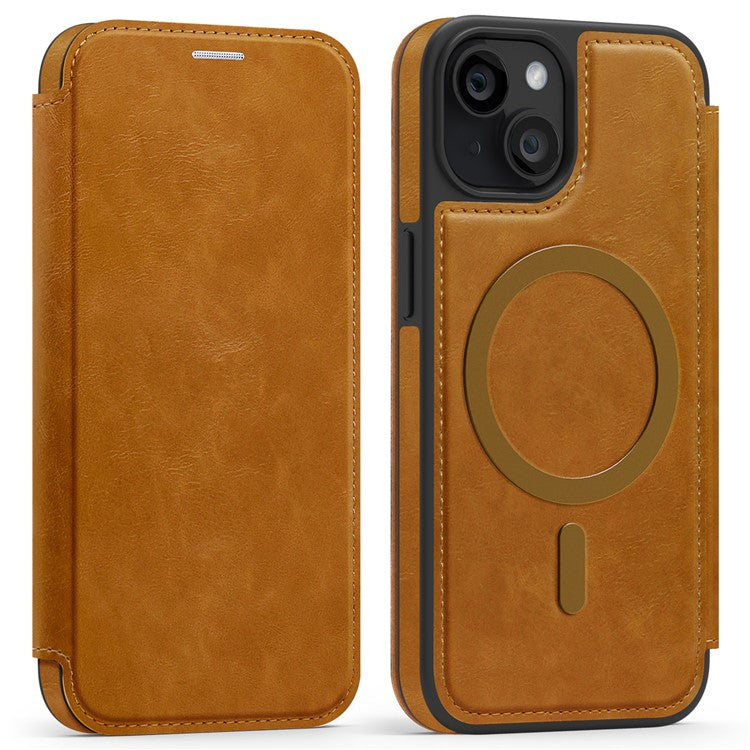 For iPhone 13 Case Compatible with MagSafe RFID Blocking Card Holder Leather Phone Cover - TechGearPal