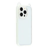 For iPhone 13 Pro Case Cat Ear Design TPU + Acrylic Clear Phone Back Cover - TechGearPal