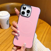 For iPhone 15 Pro Max Case Compatible with MagSafe Borderless PC + PU Leather Phone Back Cover - TechGearPal