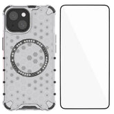 For iPhone 14 Phone Case Compatible with MagSafe WANLONFENG FC Series with Tempered Glass (Big Lens Hole) - TechGearPal