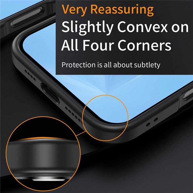 For iPhone 16 Magnetic Case TPU + Acrylic Kickstand Phone Cover with Glass Lens Film - TechGearPal