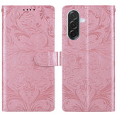 For Samsung Galaxy A56 5G / A36 5G Leather Case Imprinted Floral Pattern Wallet Stand Flip Phone Cover - TechGearPal