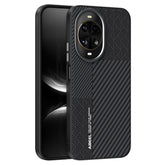 Coque ABEEL pour Huawei Nova 14 5G, PC + TPU + alliage d'aluminium + cuir PU, compatible avec MagSafe