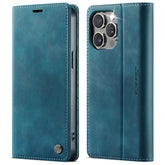 For iPhone 13 Pro 6.1 inch Case CASEME 033 Series RFID Blocking Wallet Stand Calf Texture Leather Phone Cover - TechGearPal