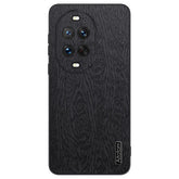 Coque pour Huawei Nova 14 5G, texture bois, revêtement en cuir PU, PC TPU