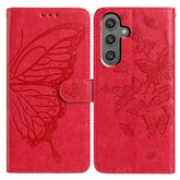 For Samsung Galaxy A56 5G Case Butterfly Imprinted Wallet Stand PU Leather Flip Phone Cover with Strap - TechGearPal