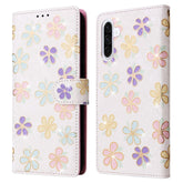 For Samsung Galaxy A17 5G / A26 5G Case RFID Blocking Flower Leather Phone Cover with Wrist Strap