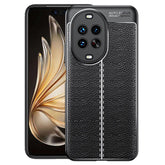 Coque souple en TPU pour Huawei Nova 14 Pro 5G, texture Litchi, noire