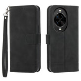 Étui portefeuille en cuir avec dragonne pour Huawei Nova 14 Pro 5G (DF-03)