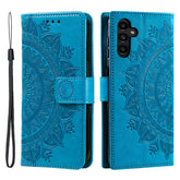For Samsung Galaxy S25 FE Stand Case Imprinted Totem PU Leather Wallet Phone Cover with Wrist Strap