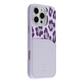 JAUCASE For iPhone 16 Pro Max Magnetic Case Leopard Print Card Holder PU TPU PC Phone Back Cover - TechGearPal