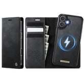 For iPhone 16 Case CASEME C49 Compatible with MagSafe RFID Blocking Detachable Wallet Leather Phone Cover