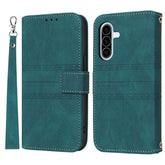 For Samsung Galaxy A17 5G / A17 4G / A26 5G Case Wallet Skin-Touch Leather Imprinted Phone Cover with Wrist Strap