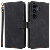 For Samsung Galaxy S25 FE Case Wallet RFID Blocking PU Leather Phone Cover Stand with Strap - TechGearPal