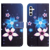 For Samsung Galaxy S25 FE Case Pattern Print PU Leather Wallet Phone Cover Cross Texture - TechGearPal
