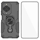Coque arrière Wanlonfeng en polycarbonate et TPU avec béquille et verre trempé pour Huawei Nova 14 5G