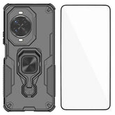 Coque arrière Wanlonfeng en polycarbonate et TPU avec béquille et verre trempé pour Huawei Nova 14 Pro 5G