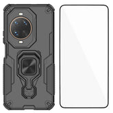 Coque arrière Wanlonfeng en polycarbonate et TPU avec béquille et verre trempé pour Huawei Nova 14 Ultra 5G