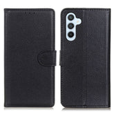 For Samsung Galaxy S25 FE Wallet Case PU Leather Phone Cover Litchi Texture - TechGearPal