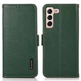 KHAZNEH Für Samsung Galaxy S25 FE Telefon Fall Echtes Kuh Leder Abdeckung RFID Blocking