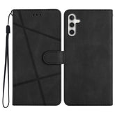 Für Samsung Galaxy S25 FE Wallet Case Line Aufgedruckte Skin-Touch-Leder-Flip-Telefonabdeckung