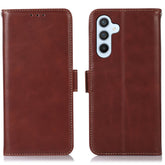 For Samsung Galaxy S25 FE Case RFID Blocking Genuine Cow Leather Wallet Phone Cover - TechGearPal