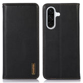 KHAZNEH Für Samsung Galaxy S25 FE Fall Brieftasche Echtes Kuh Leder Telefon Abdeckung Nappa Textur