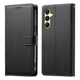 For Samsung Galaxy A17 5G / A17 4G / A26 5G Case Magnetic Snap Litchi Texture Leather Wallet Phone Cover with Wrist Strap