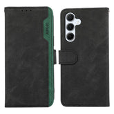 ABEEL For Samsung Galaxy S25 FE Case Color Splicing Leather Flip Phone Cover RFID Blocking - TechGearPal