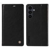 For Samsung Galaxy S25 FE Wallet Case YIKATU YK-006 Magnetic Closure Leather Phone Cover Litchi Texture