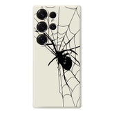 For Samsung Galaxy S25 Ultra Case Spider Pattern Printing Straight Edge TPU Phone Back Cover - TechGearPal