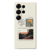 Coque arrière en TPU pour Samsung Galaxy S25 Ultra, motif photo « Meet You » imprimé, bords droits