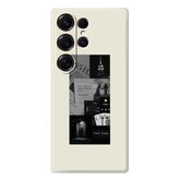 For Samsung Galaxy S25 Ultra Case Stitching Photos Pattern Printing Straight Edge TPU Phone Back Cover