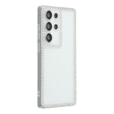 For Samsung Galaxy S25 Ultra TPU Case Rhinestone Decor Clear Phone Back Cover, Precise Cutout